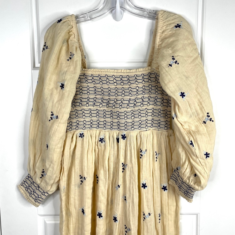 FREE PEOPLE Dahlia Embroidered Jumpsuit NEW Size XS Washed Out - Picture 4 of 15